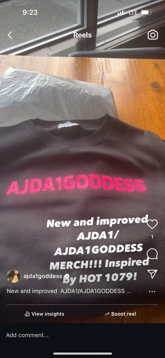 AJDA1GODDESS sweatshirt with autograph
